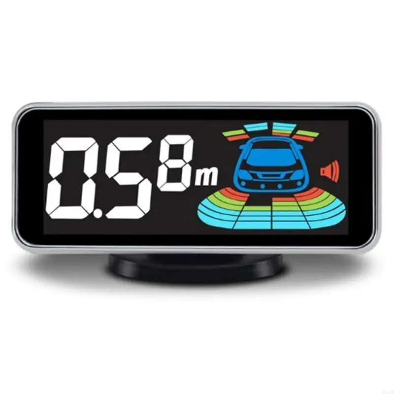 مستشعر وقوف السيارات الذكي B5xD 4 مسبار في الأمام والخلفية الكاميرا الصوتية الحقيقية صوتية لمسافة سم #2
