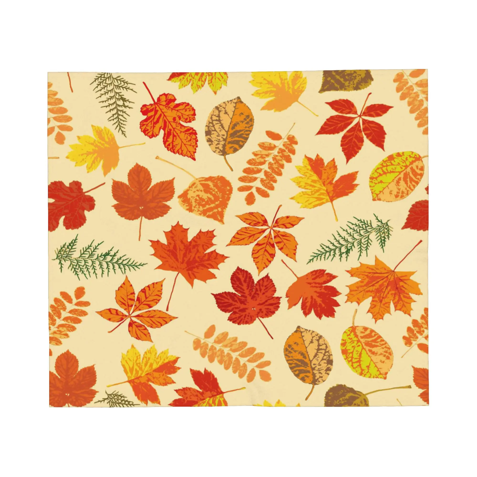 Maple Fallen Leaves Fleece Throw Blanket Colorful Blankets for Sofa Bedroom Soft Bed Rug