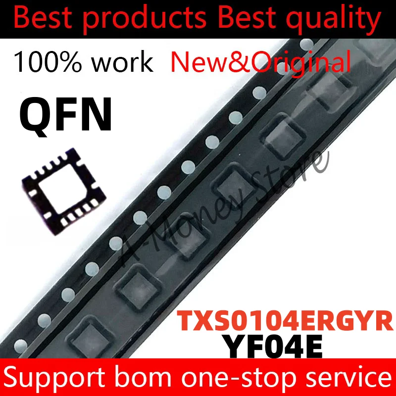 

(10pcs)YF04E TXS0104ERGYR TXS0104E QFN-14