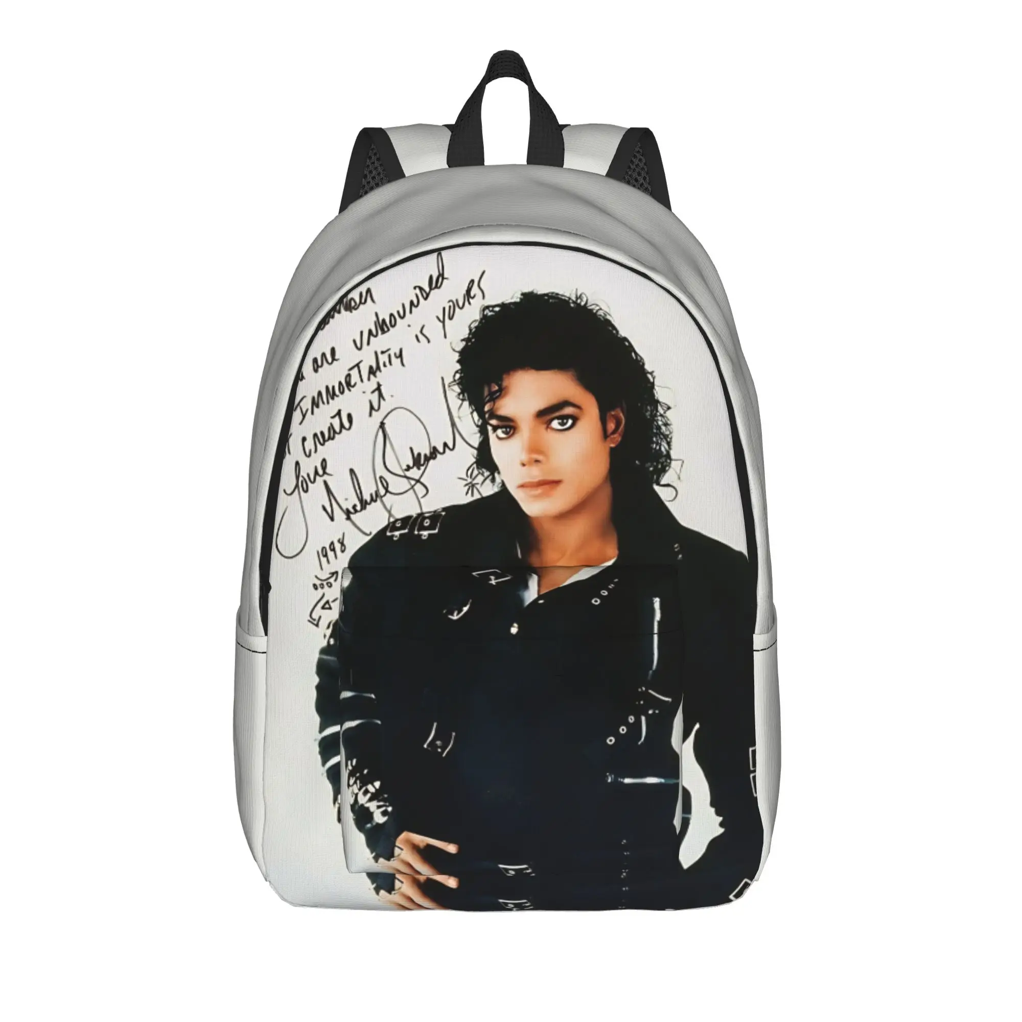 Back to school season vintage pop  Backpack Michael Jacksonn College Student Snack Storage Backpack