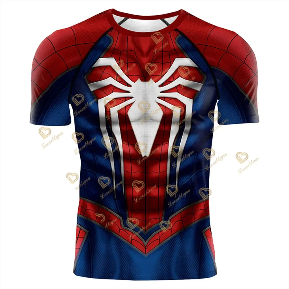 New Summer 3D Printed Men T Shirt Fashion Compression Superhero Cosplay Costume T-Shirt Men Tops Tees Bodybuilding Mens Clothing