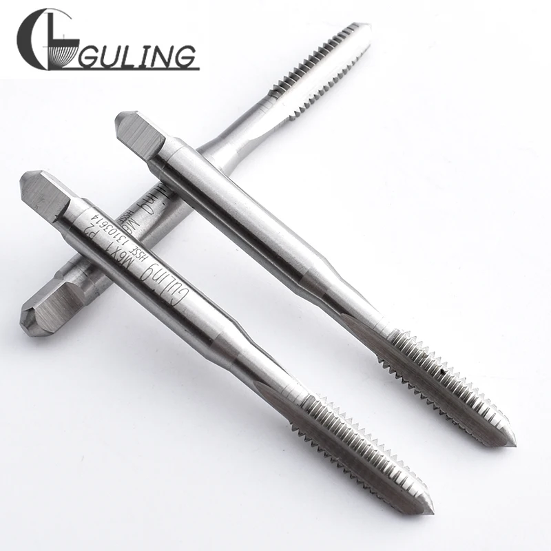 GULING HSSE-M35 JIS Standard Hand Tap With White/TIN M1M1.2M1.4M1.6M1.7 M2M2.5M2.6M3M3.5M4M5M6M8M10M11M12M14M16 Screw Thread Tap