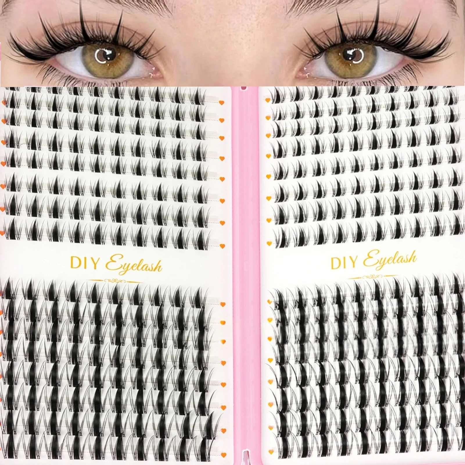 /32 Rows Cartoon Eyelashes Set, Includes Various Styles Such As Cartoon Eyelash Clusters, Anime Eyelash Clusters