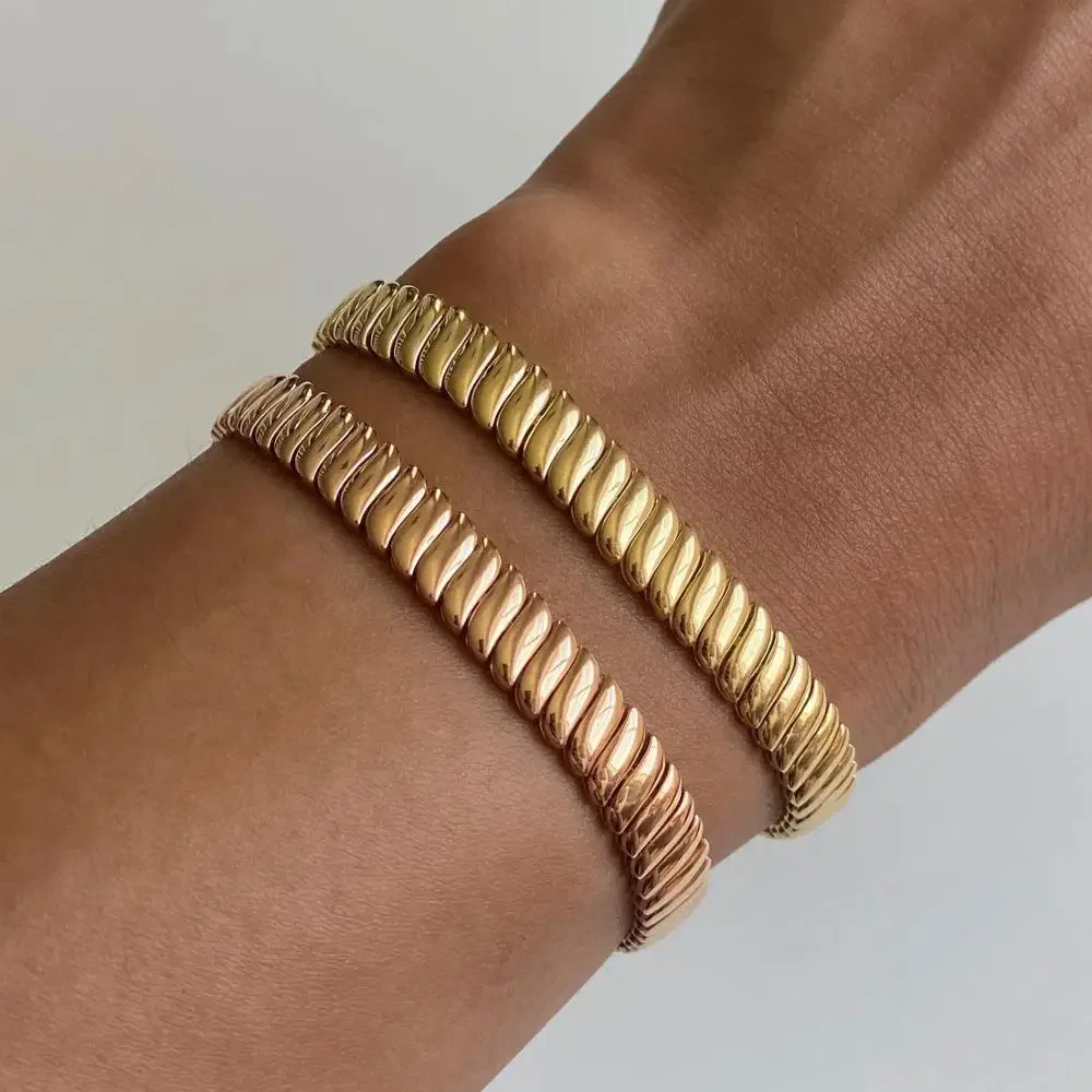 New Fashion Classic European Women Lady Jewelry Basic Snake Chain High Polished Herringbone Chain Bracelet