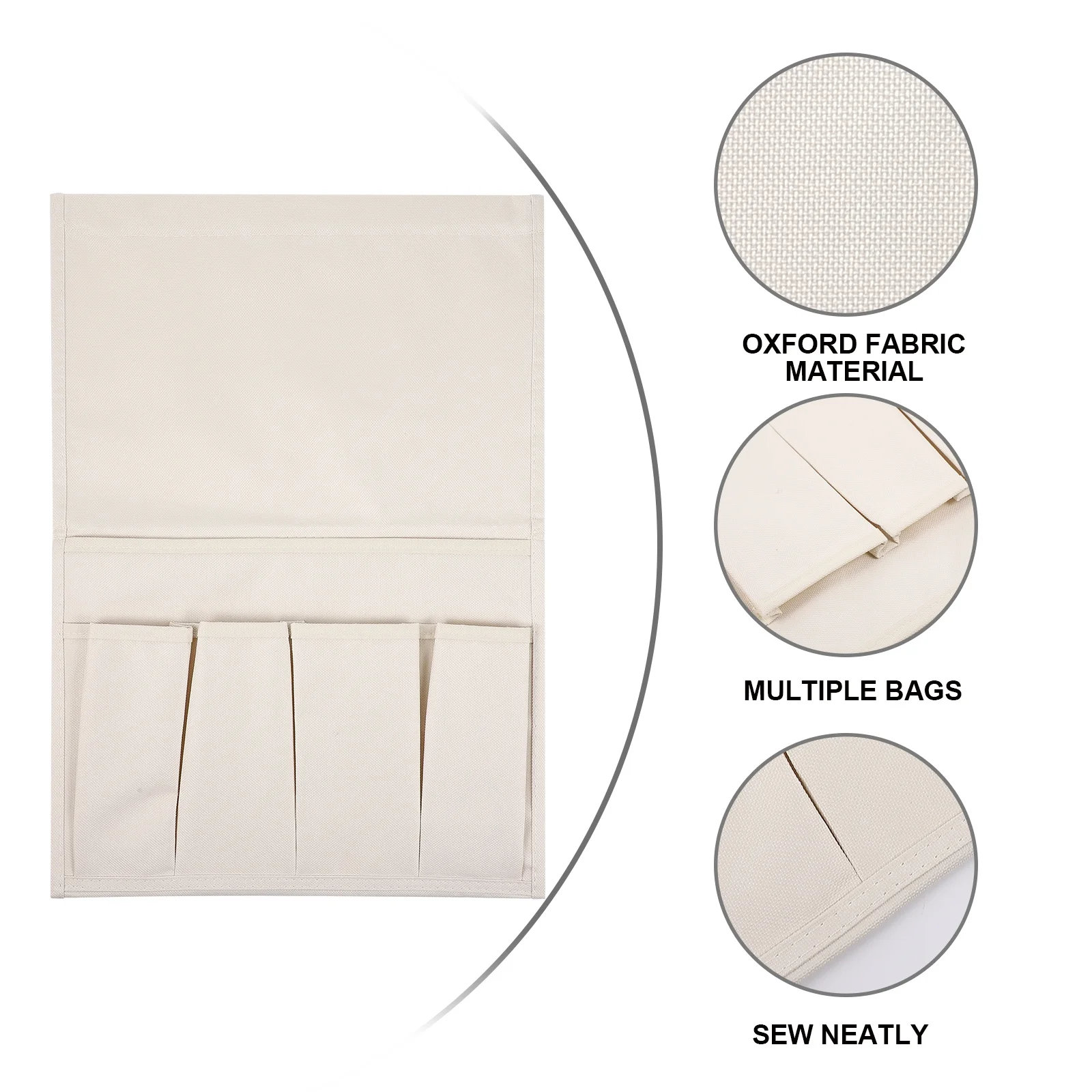 

1pc Sofa Armrest Storage Organizer Bag Oxford Cloth Multi-Pocket Washable For Home Office Dorm Bedside Chair Side Pouch