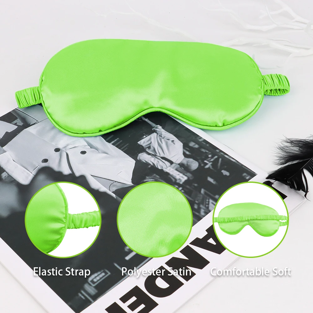 Blindfold Night Cover Eye Sleeping Mask con cinturino regolabile tessuto traspirante comodi articoli per dormire per donne e uomini