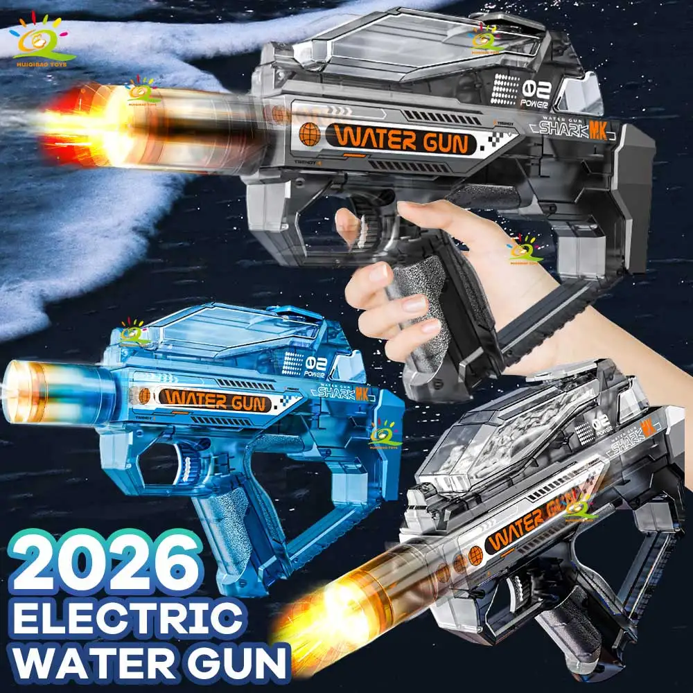 

HUIQIBAO Summer Kids Electric Water Gun Toy , High Power Rapid Fire Long Range Water Blaster for Outdoor Pool Party Games