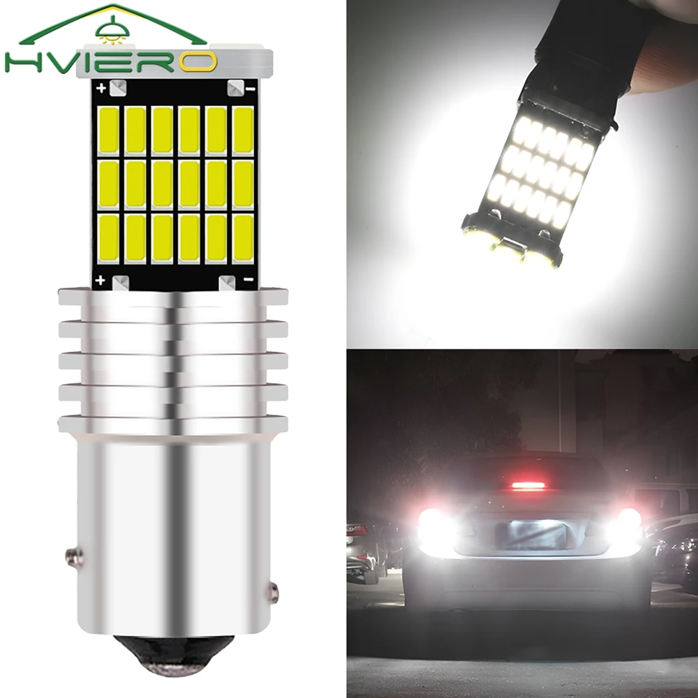 

T15 LED BA15S 1156 High Power Auto Bulb White DC 12V Car Reverse Back Light W16W 45SMD 4014 Turn Signal Lamp Lighting Reversing
