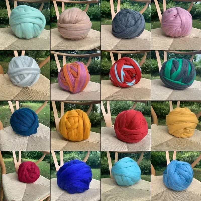 Needle Felting Kitblended Roving Ball 250G 13M Soft Needle Felting Wool Hand Dyed Wool Top Merino Mixed Artificial Wool Roving