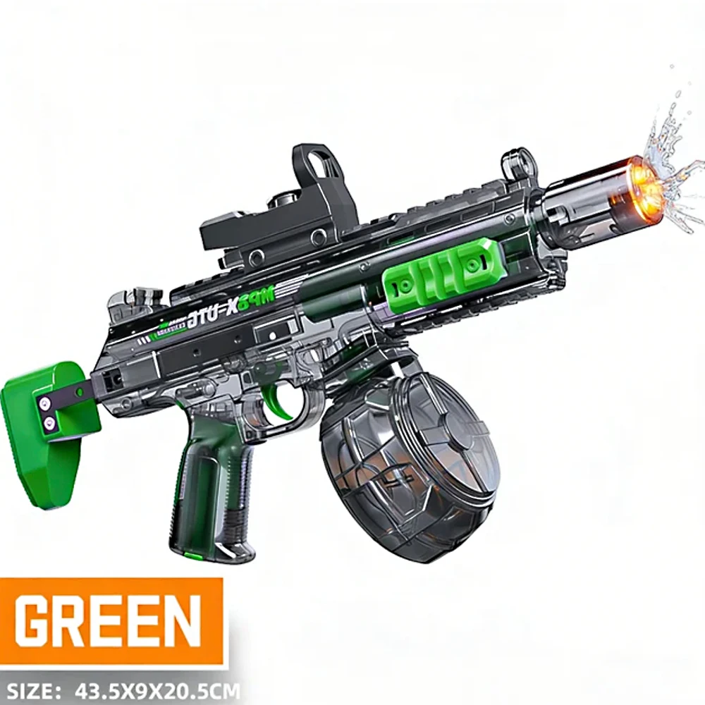 

Simulated Firing and Recoil Electric Water GunToys Children Automatic Sensor Lights Water Pistol Summer Outdoor Beach Kids Toy