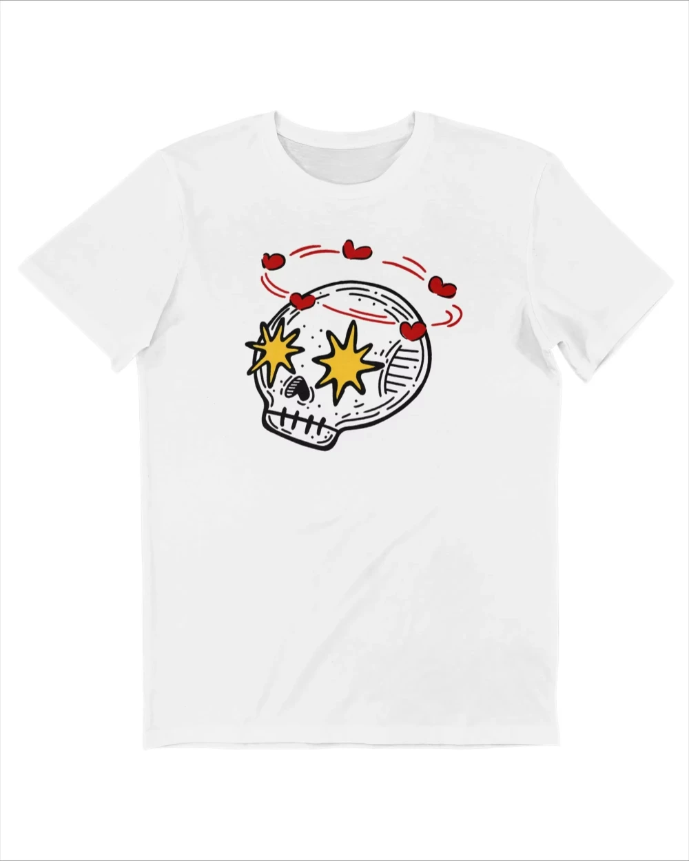 

2025 на Рождество De Mort Etoiles Et Petits Coeurs с графическим принтом, летние хлопковые мужские и женские футболки класса люкс, уличная мода