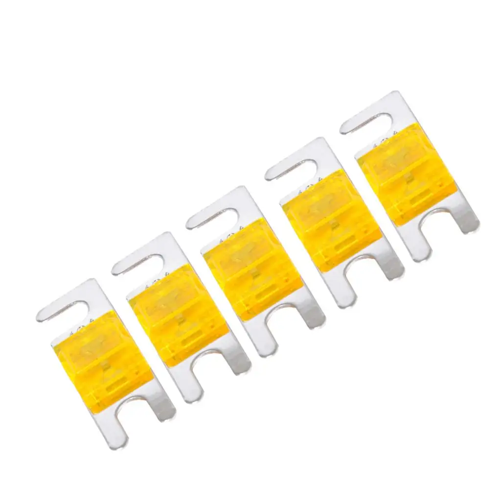 5 Pieces Mini ANL Bolt Fork Fuse Audio Circuit Breaker 30A-100A