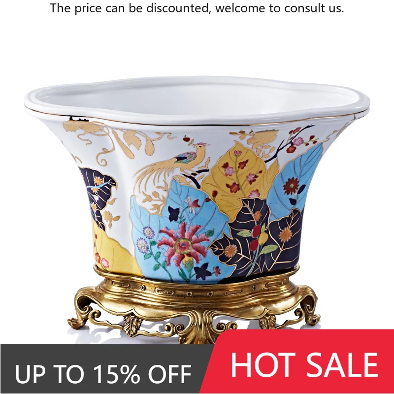 

European Creative Luxury High-end Fruit Stand Living Room Luxury Coffee Table Candy Tray Home Ceramic Ornaments