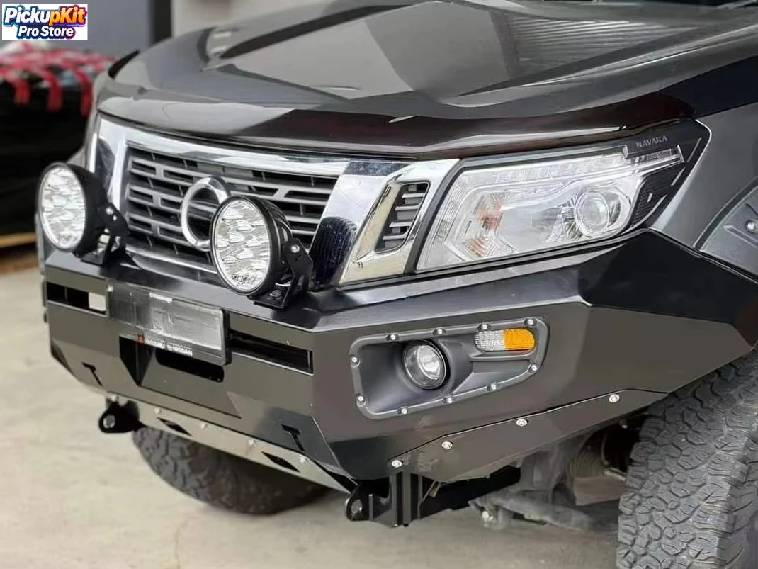 

Navara NP300 D23 Steel Bull Bar Premium Build Anti-Rust Crash-Resistant Guard