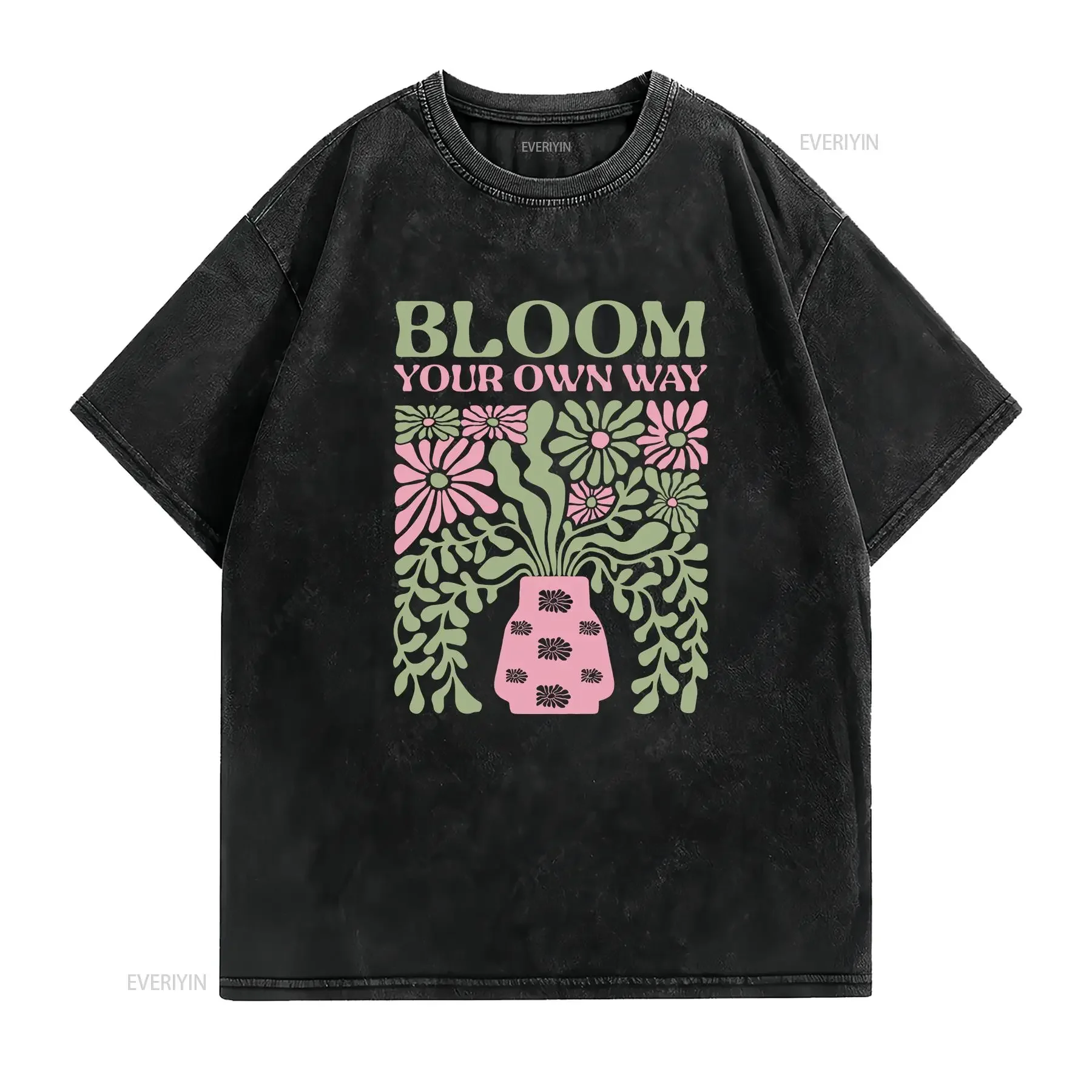 Boho Wildflower T Shirt Flowers Bloom Your Own Way Cottagecore Garden Wild Flower Pressed Floral vintage Washed graphic