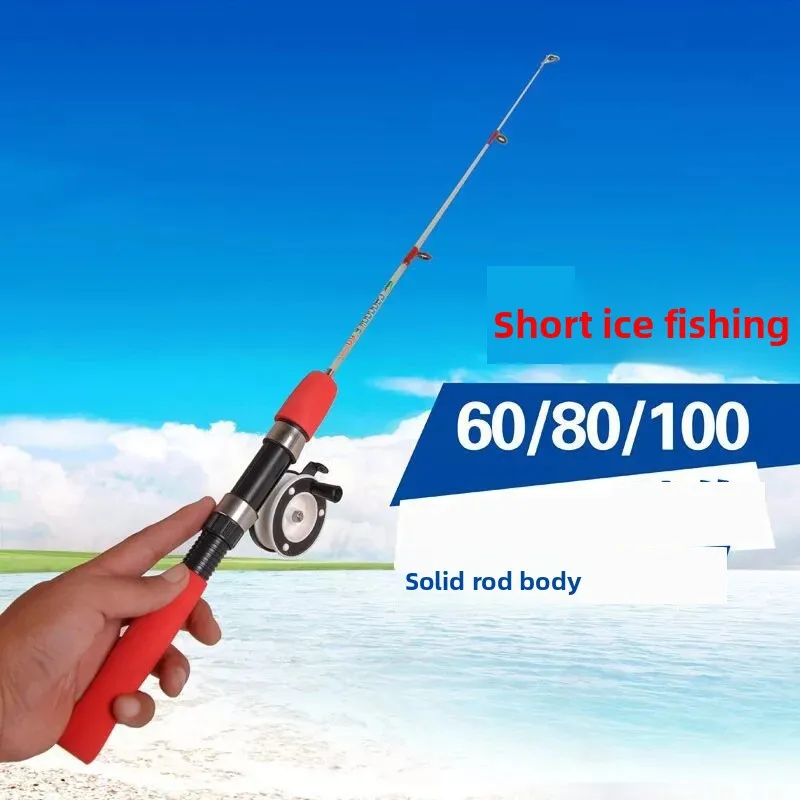 

Mini Carp Ice Fishing Equipment Kit Includes Rod Reel Lures Bait Tools Tackle Weather Conditions Telescopic Ultralight Small