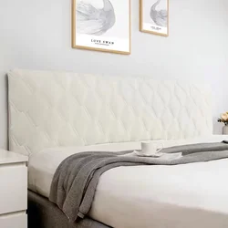 Modern Solid Color Gray Thicken Quilted Short Plush Headboard Cover Soft Velvet All-inclusive Bed Head Cover