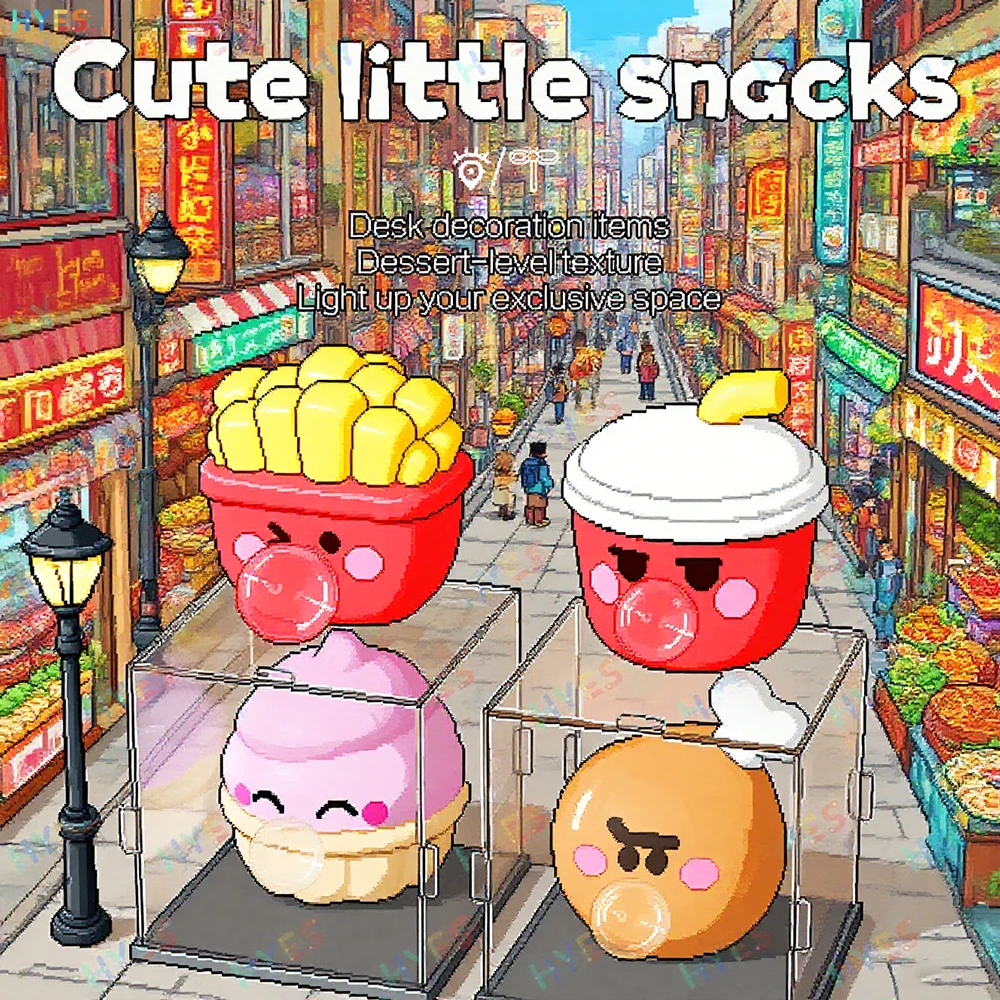 Zabawki sensoryczne dla dzieci HYES, urocze zabawki w kształcie jedzenia z motywami z kreskówek, zabawka z pęcherzykami do ściskania, redukująca niepokój, zabawka do wypluwania bąbelków, prezenty na Boże Narodzenie i święta.