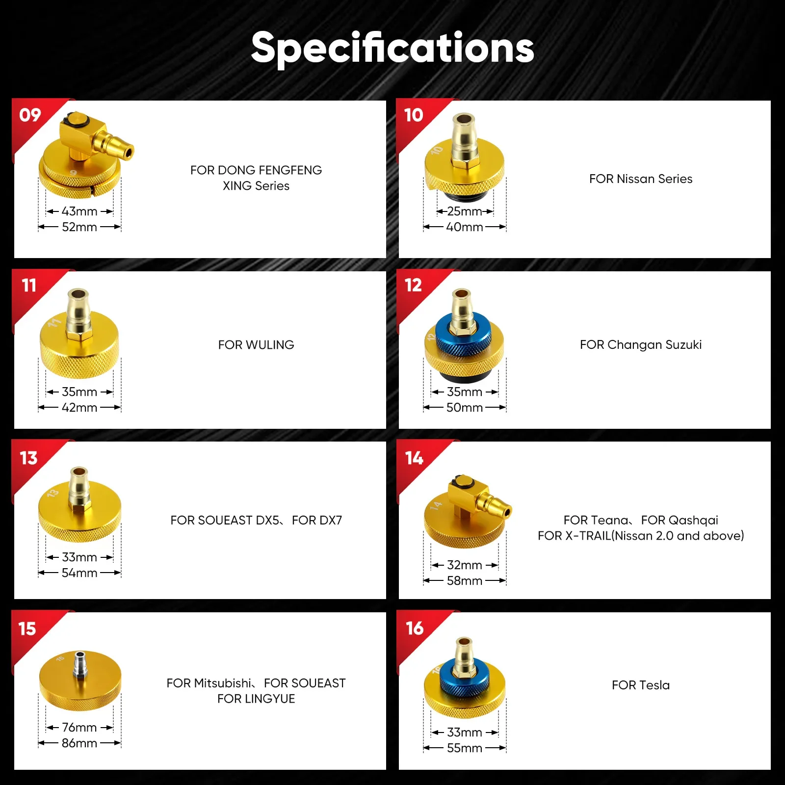 a*-17pcs Car Brake Bleeder Adapter Set with Quick Coupling Brake Fluid Bleeding or Refill Compatible with VW for BMW.