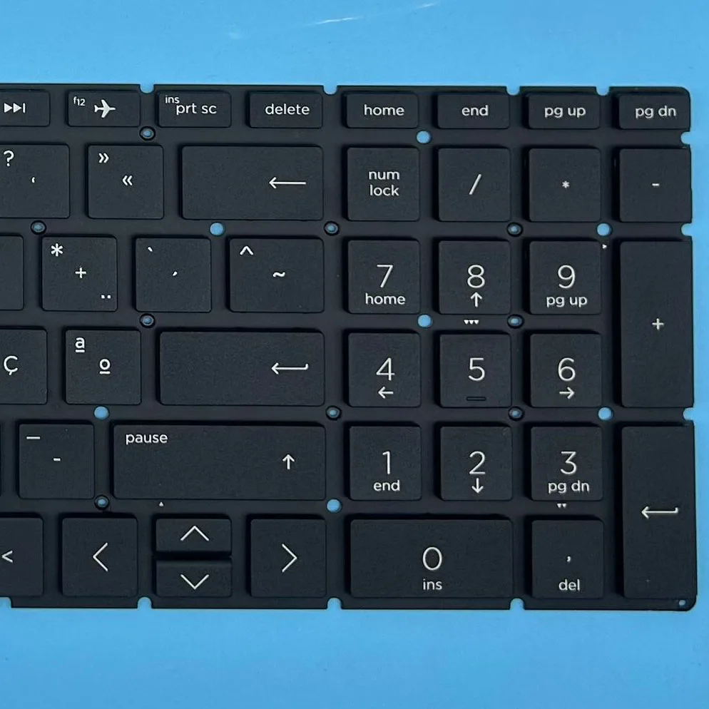 NEW Portuguese Keyboard For HP 250 G7, 255 G7, 256 G7, 250 G8, 255 G8,250 G9,255 G9,470 G7 Laptop Black/Silver