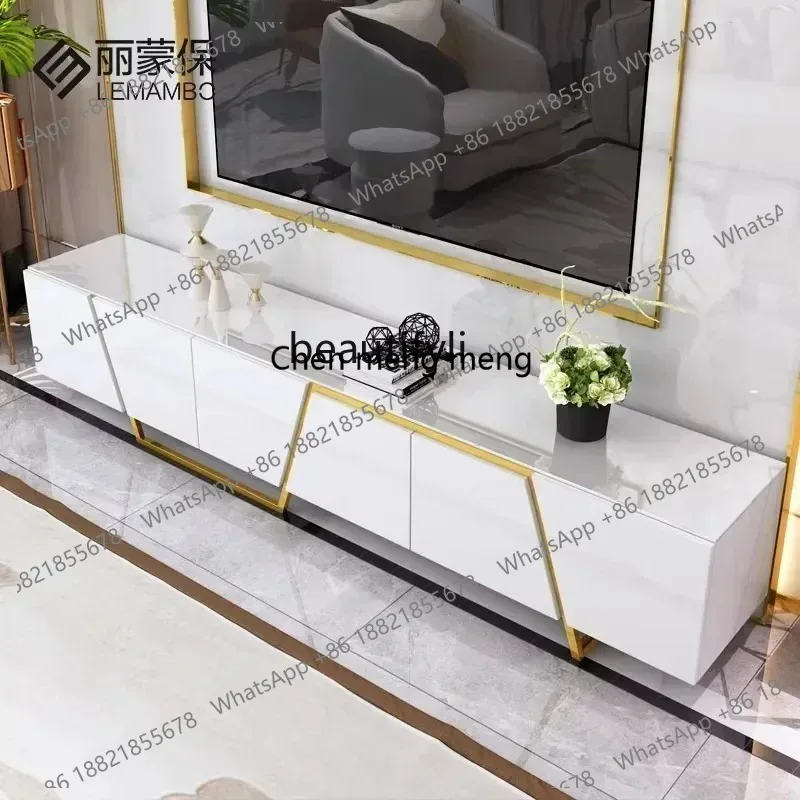 

LHY26 ss new Modern light luxury TV cabinet coffee table combination simple style living room white large apartmentSS 8617 ss 86