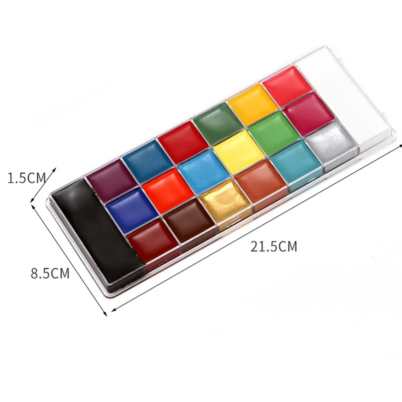 20 Colors Face Body Paint with Stencils Brushes for Party Stage Kids Adults