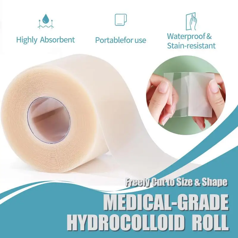 1 Roll Artificial Skin Wound Dressing Pimple Patch Freely Cuttable Skin-Friendly Adhesive Keep Wound Clean
