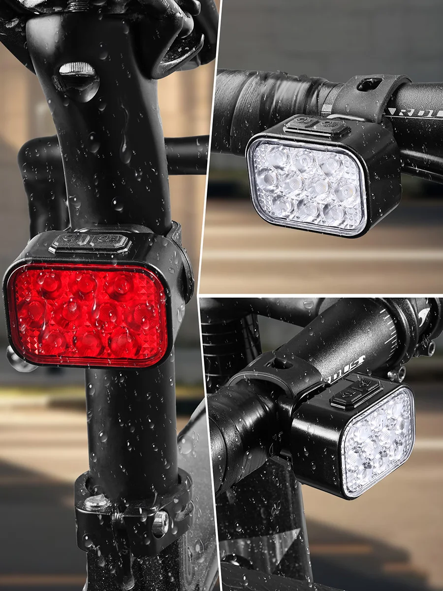 AliExpress X-TIGER Front/rear bicycle lights Night lights Rechargeable USB flashlight for cycling  Front and rear light set Cycling sports lights