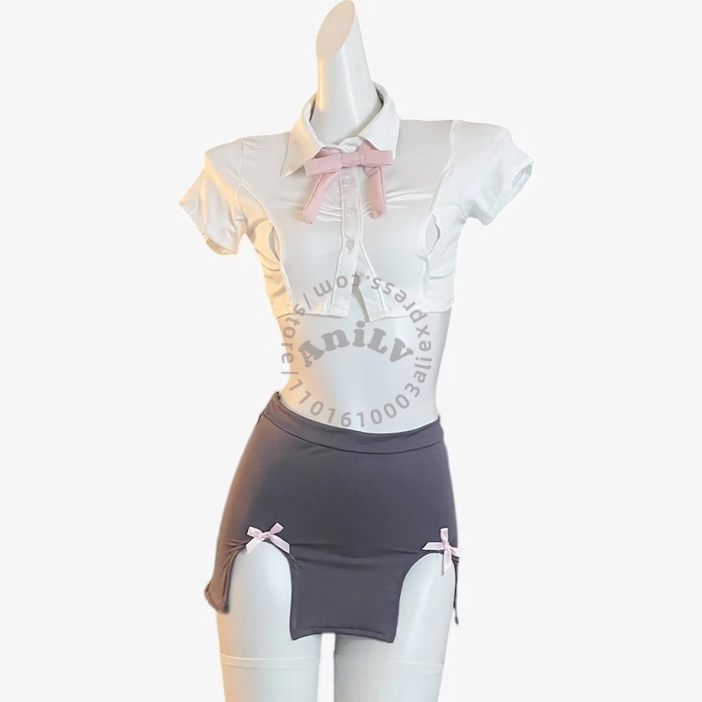 

AniLV Role Play Anime School Student Uniform Sexy Lingerie Hollow Temptation Nightwear Erotic Outfits Cosplay Costumes