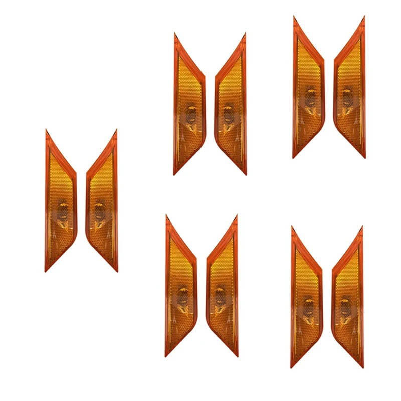 

5X, боковой указатель поворота, лампа для бокового брызговика со стандартной лампой для Honda Civic 2016-2020, 34350TETH01, 34300TETH01