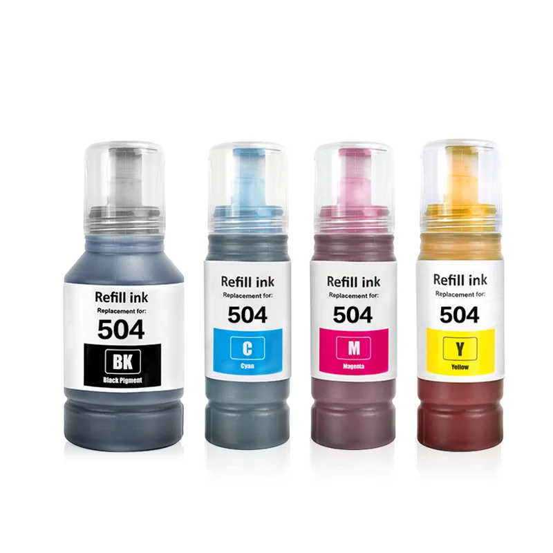 EP504 T504 Refill Ink Dye Ink For Epson EcoTank L4150 L4160 L4260 L6161 L6171 L6191 L6270 L14150 Printer