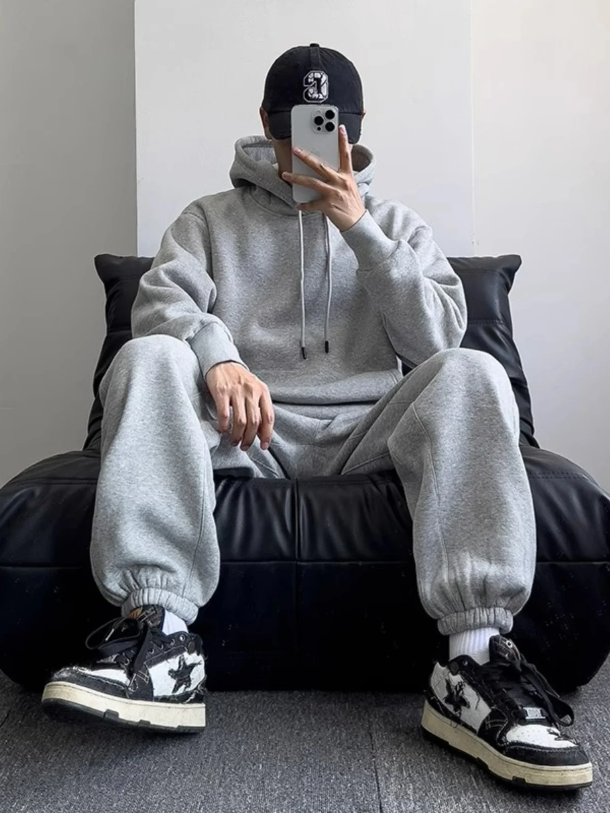 

Chic Sportswear Sweatirt Set ex 2024 Spring Autumn New Sle Versatile Sweatpants Two Piece Set Low Elastici Casual Fit