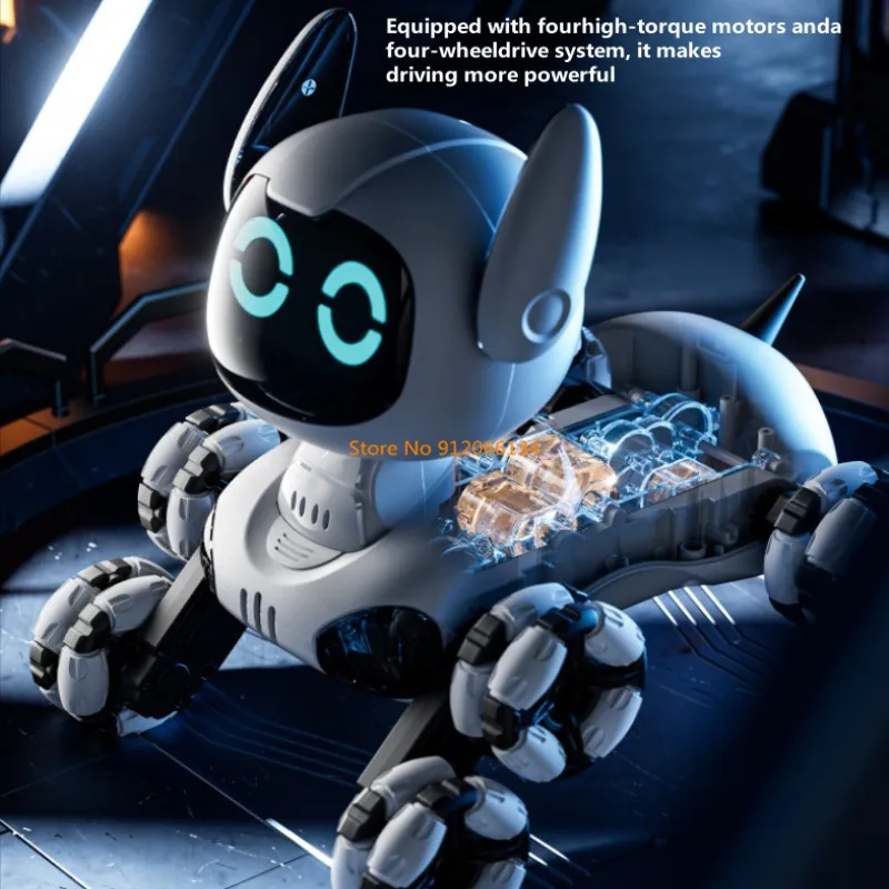 

4WD Dual Mode Drift Racing RC Robot Dog Toys 360° Eight Wheel Stunt Gesture Sensing Lighting Music Remote Control Robot Dog Toys