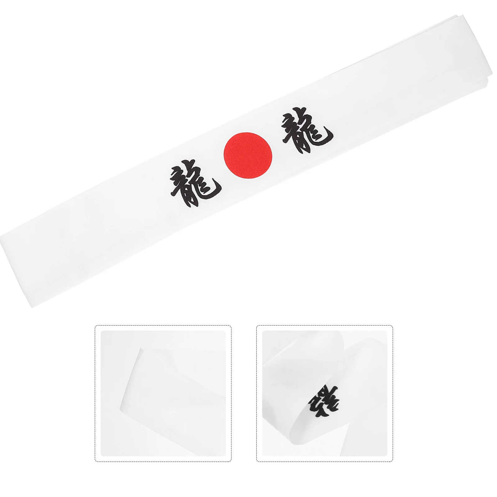 

1pc Ninja Headband Style White Japanese Headband Dragon Reusable Cotton Karate Hair Accessory Breathable Chef Band