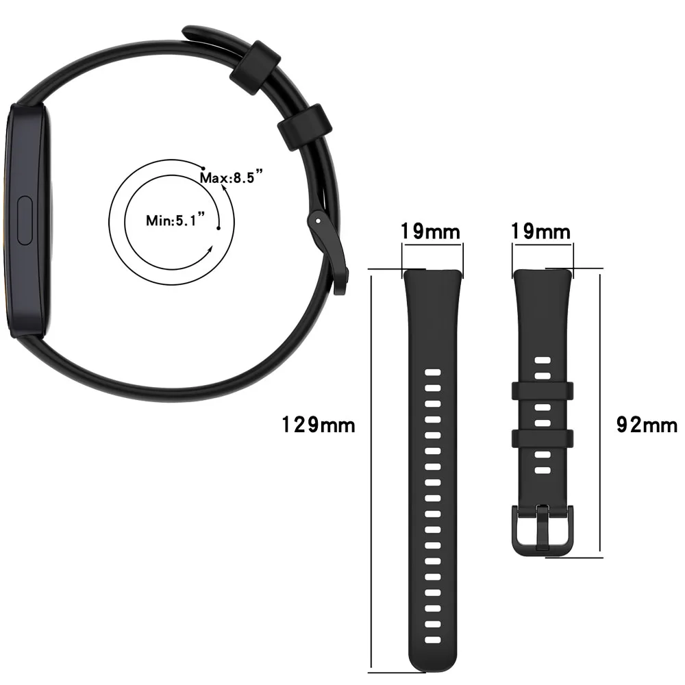 موضة لينة سيليكون حزام الساعات لهواوي الفرقة 8 Smartwatch معصمه لهواوي الفرقة 8 9 10 حزام الرياضة حزام كوريا سوار
