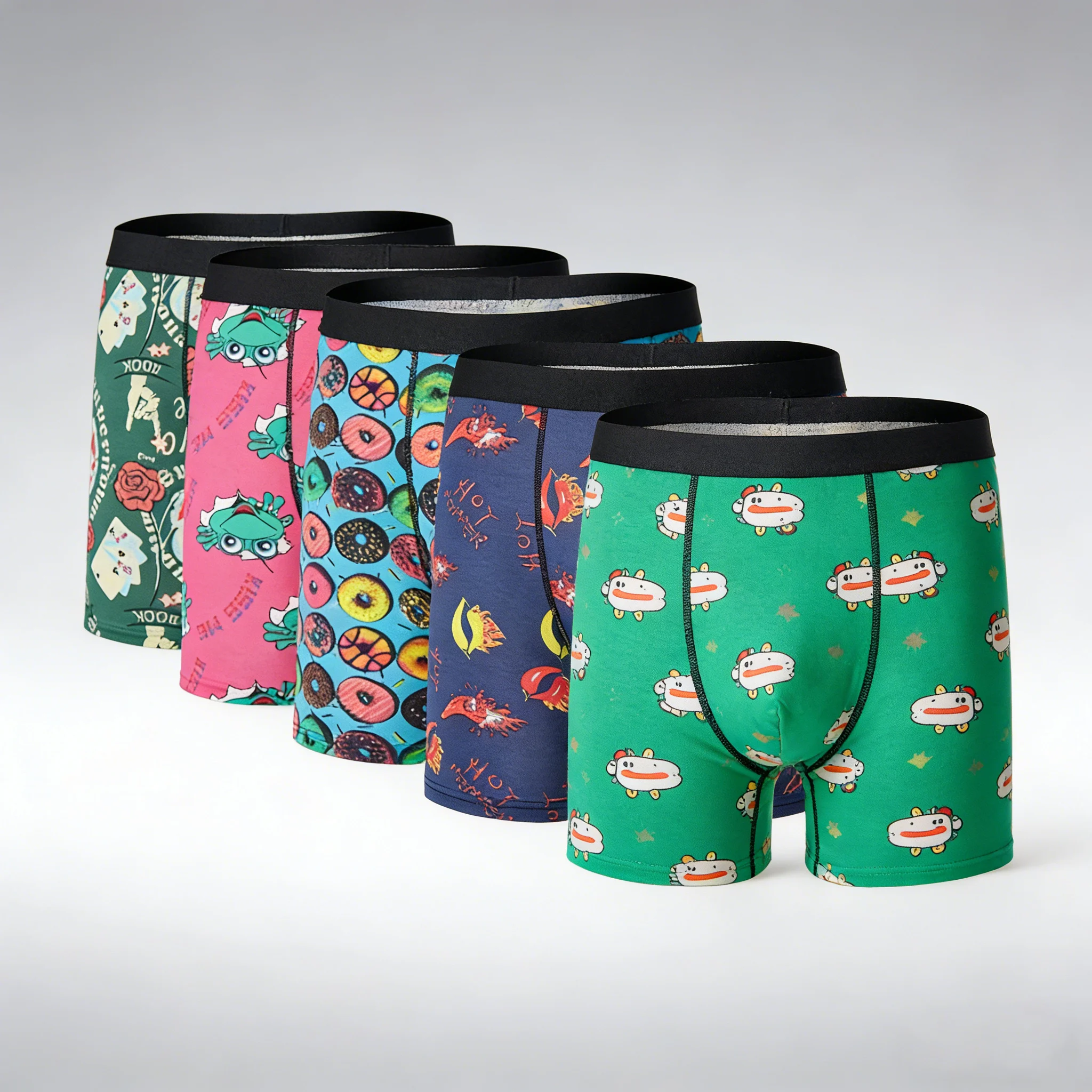 

5PCS Men's underwear boxer shorts breathable men's underwear printed men's underwear shorts