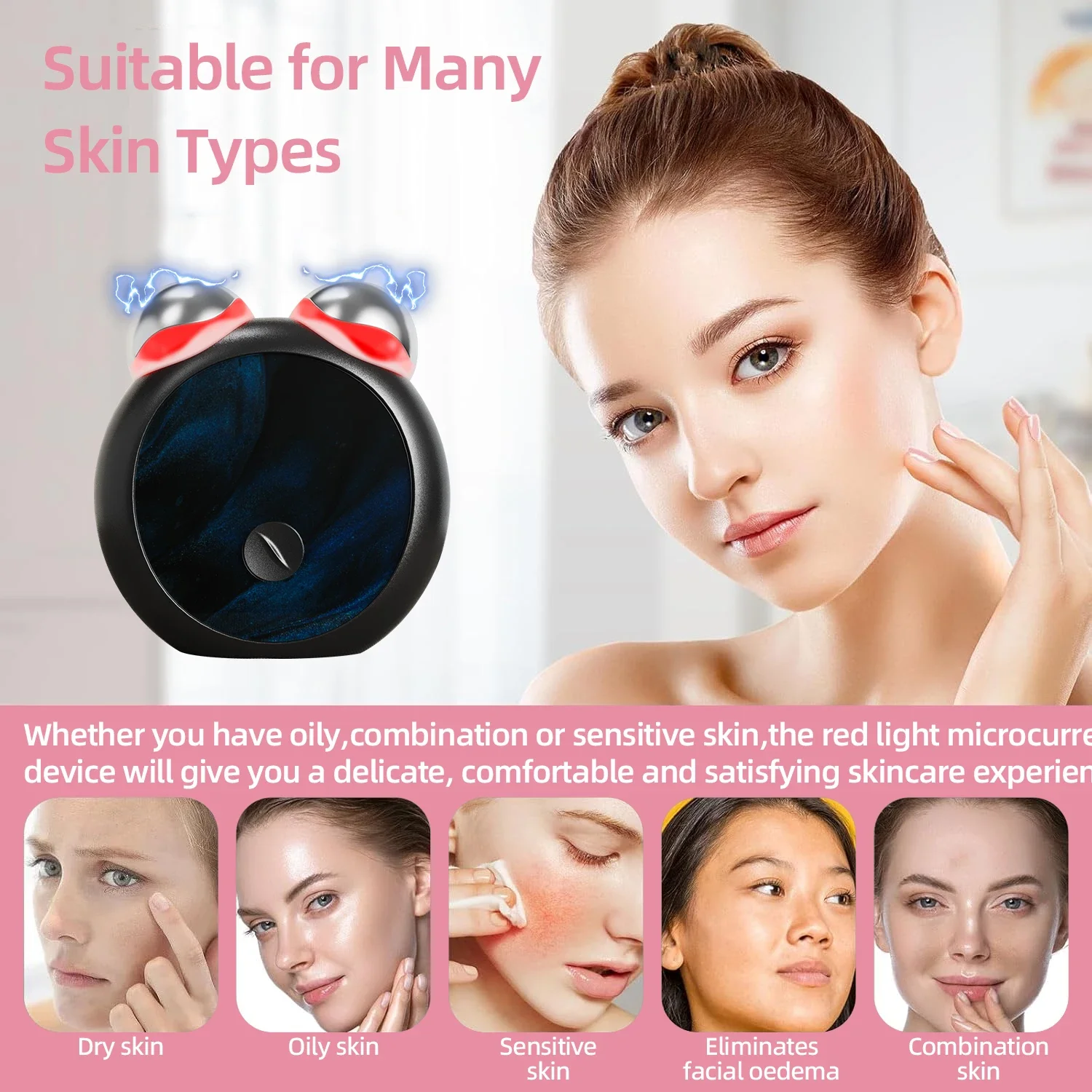 Beauty Tools V Face Microcurrent Facial Toning Device Anti-aging Face Lift Roller Massage Face Sculpting Skin Tightening Machine