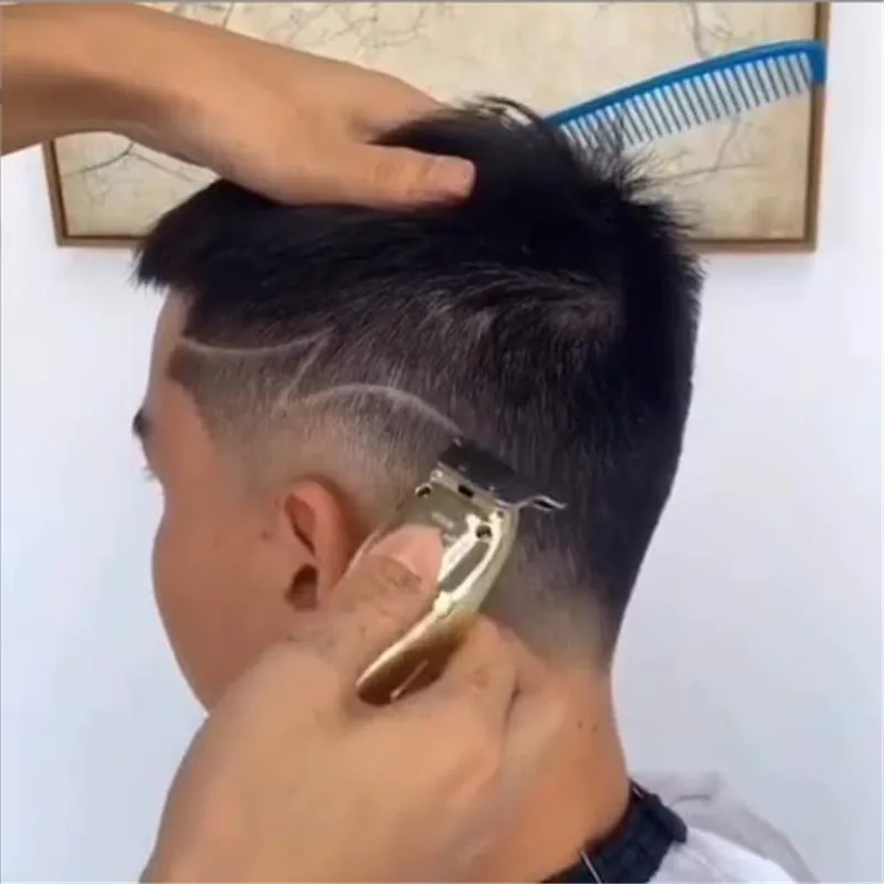 Tagliacapelli elettrico a batteria per uomo tagliatrice professionale per capelli barbiere Clipper T lama 0.1mm rasoio da barba Zero Cutter