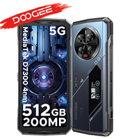 DOOGEE V40 Pro 5G Rugged Phone 6.78 120 Hz 16GB + 512GB Gaming Phone dimension 7300 200MP AI Camera 8680mAh Android 14 NFC Phones