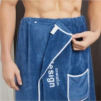 Men Bath Towel Grooming Towel for Men Men's Quick Dry Bath Towel Wrap with Secure Buckle Pocket for Gym Spa Sauna for Shower 5