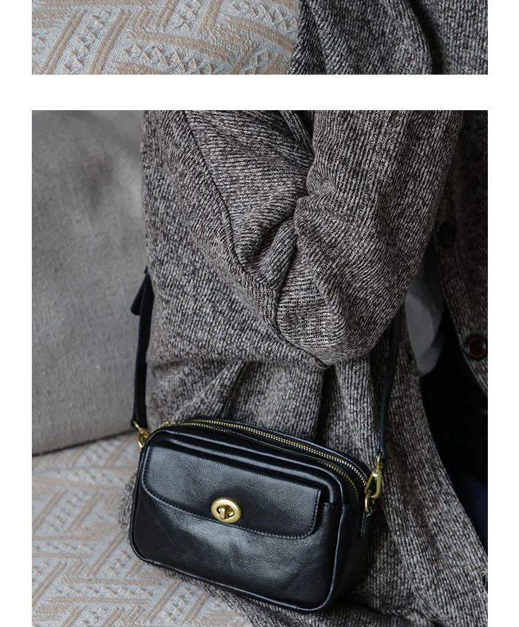 Modische Joker Vintage-Umhängetasche aus Rindsleder für Damen, Outdoor, Alltag, Reisen, Luxus, echtes Leder, kleine Crossbody-Tasche – Detail 12