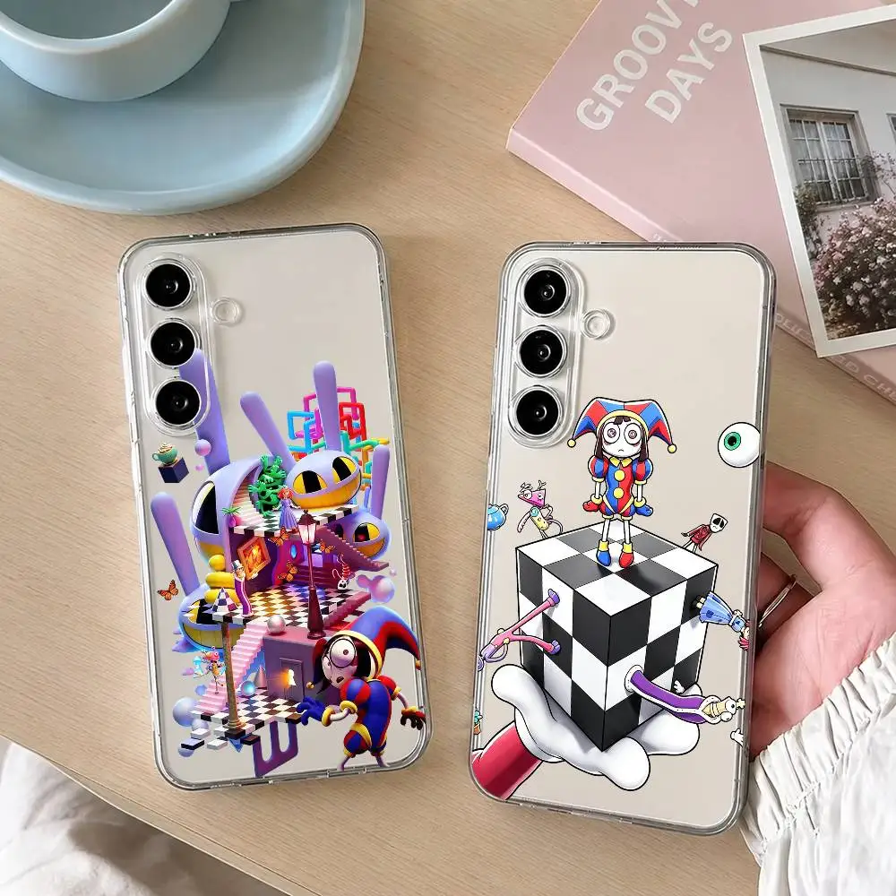Étui de téléphone D-Digital C-Circus pour SamsungA10,12,20,21S,30,31,40,50,51,52,70,71, couverture transparente