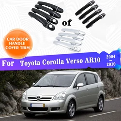 Capa para maçaneta de porta, para toyota corolla versão ar10 2004 ~ 2010 2005 2006, acessórios para maçaneta de porta, adesivos decorativos à prova de ferrugem