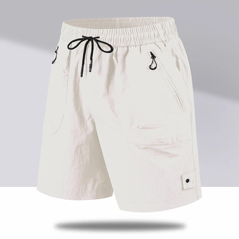 

Уличные быстросохнущие шорты из ледяного шелка, фиолетовые флуоресцентные зеленые спортивные шорты, дышащие, высокая эластичность, летние спортивные шорты для пар