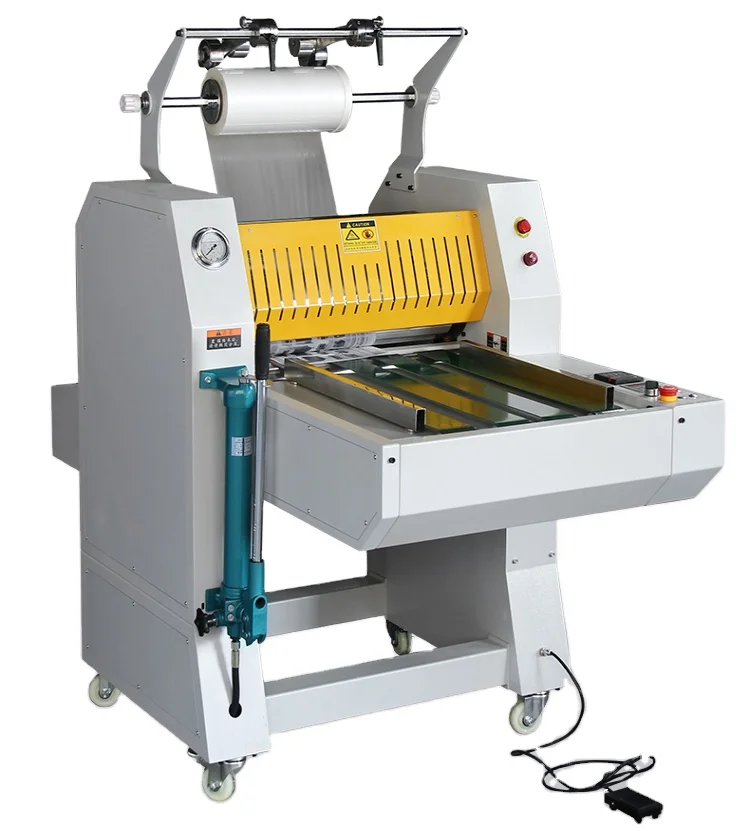 HTD-520 Hydraulic Heated Roll Laminating Machine 520mm with Accurate Temperature Control System for Single/Double Sides
