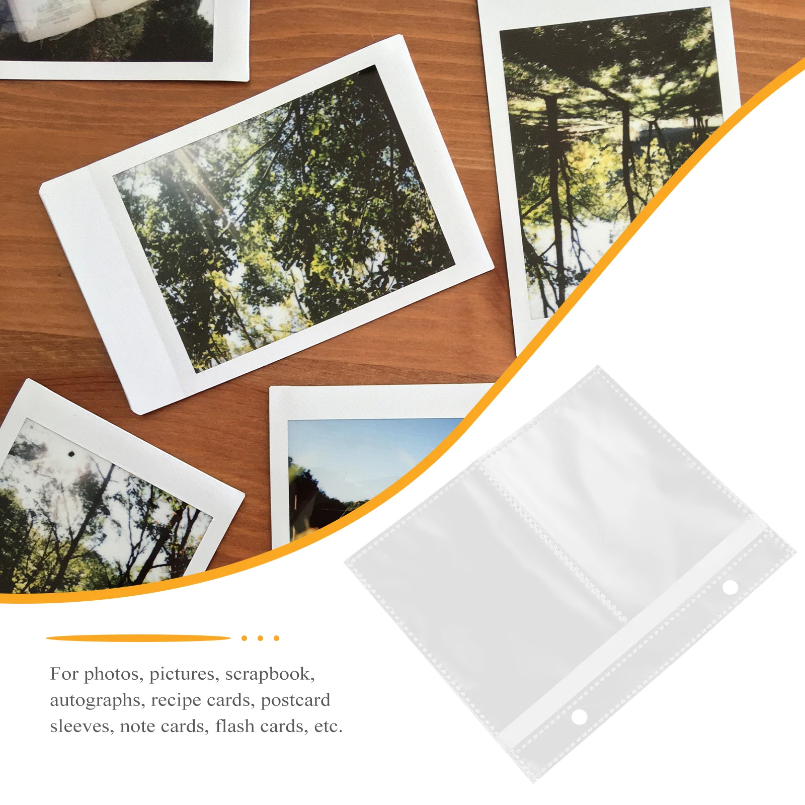 

20 Pcs Album Page Photo Pockets Refill Pages Sleeves Card Cover Binder Plastic Inserts