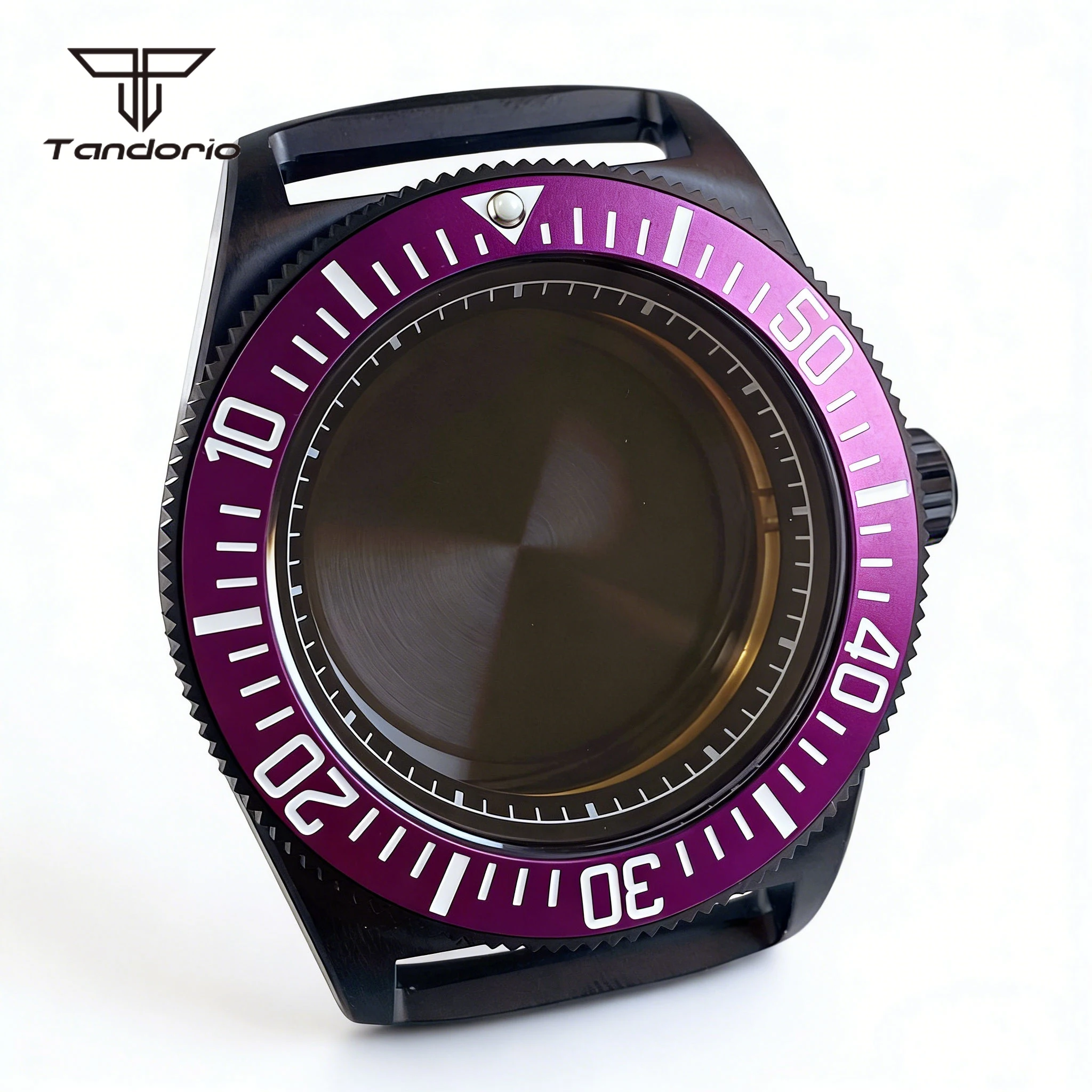 Titanium+Black PVD 42mm Dive Watch Case Sapphire Glass Fit NH35 NH36 NH38 ETA2824 PT5000 ST2130 Men's Wristwatch Accessory Parts - view 3