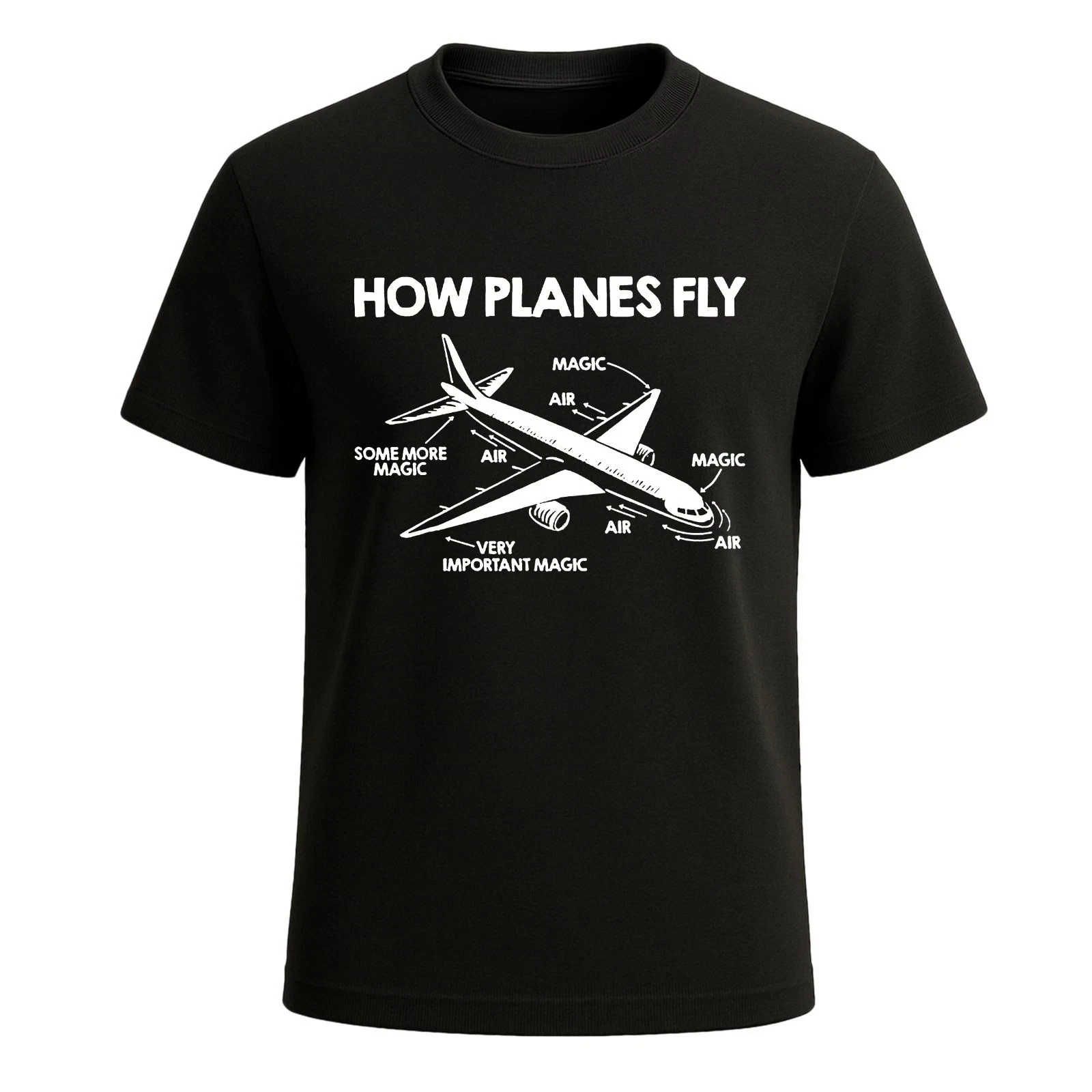 2026 How Planes Fly Aerospace Enginer Funny Novelty Party Men's T-Shirt Gift Tee