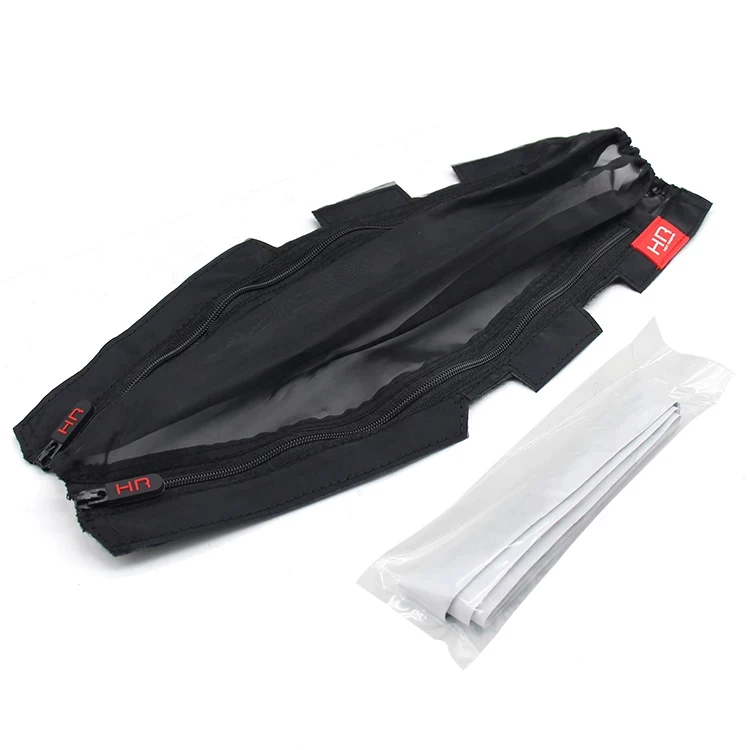 Hot Racing TE16LC06 Dirt Guard Chassis Cover, Water-Repellent Nylon Mesh w/ Zipper, Hook & Loop Mount for 1/10 TRA 2WD Slash LCG