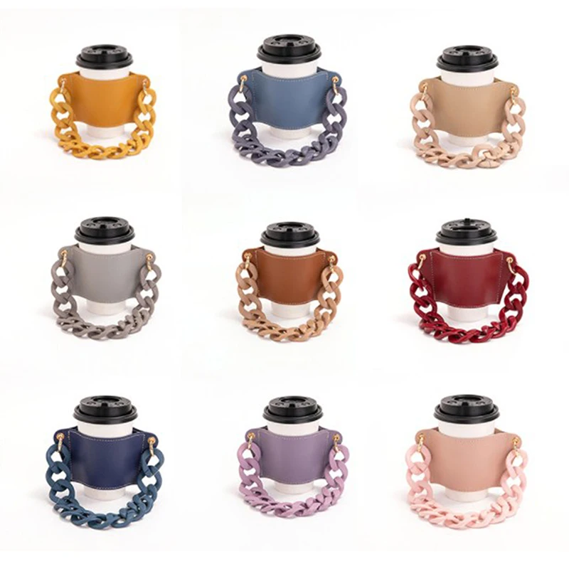 Hand-carrying Milk Tea Drink Cup Holder Detachable Chain Coffee Cup Holder Portable Glass Water Cup Insulated Bottle Holder